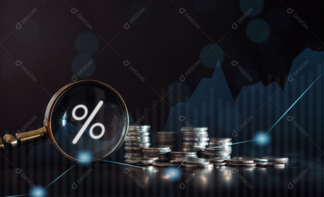 Finanças empresariais e conceito exponencial de investimento, ganho de capital crescimento econômico do dinheiro mundial.
