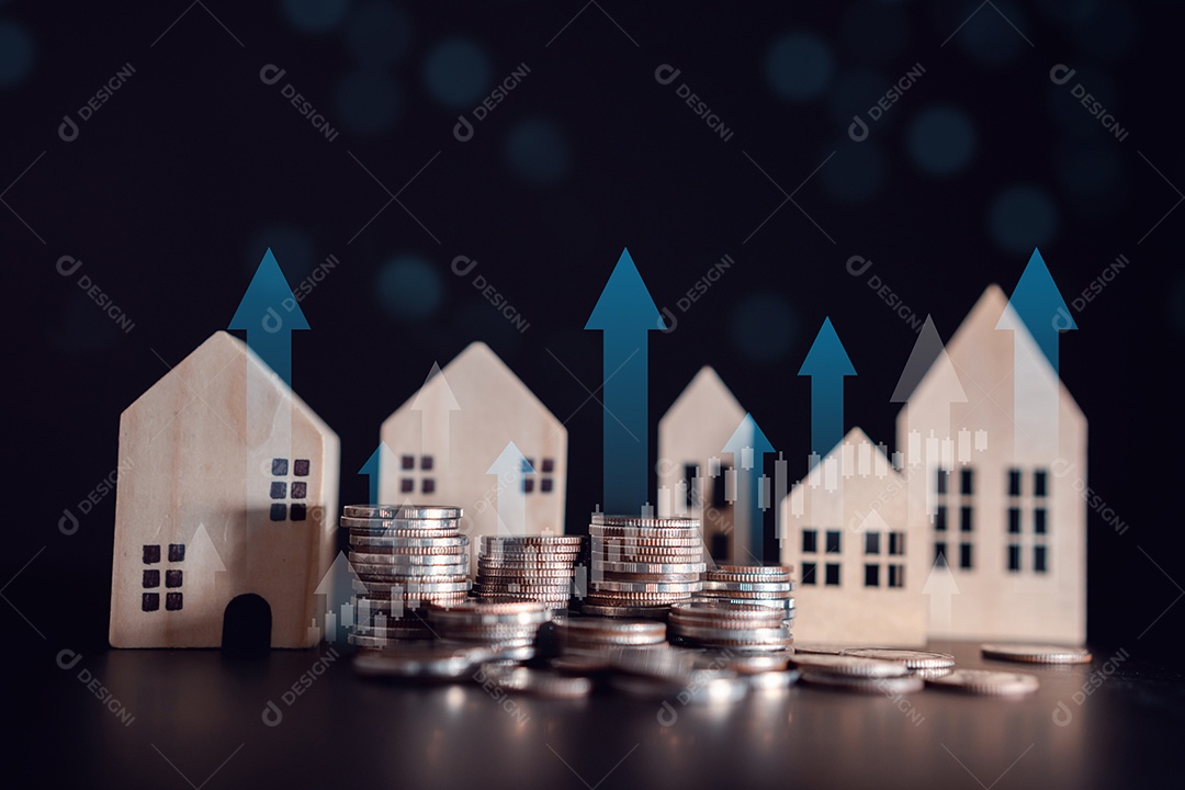 Aumento do valor dos imóveis. planejamento de investimento doméstico renda de negócios imobiliários