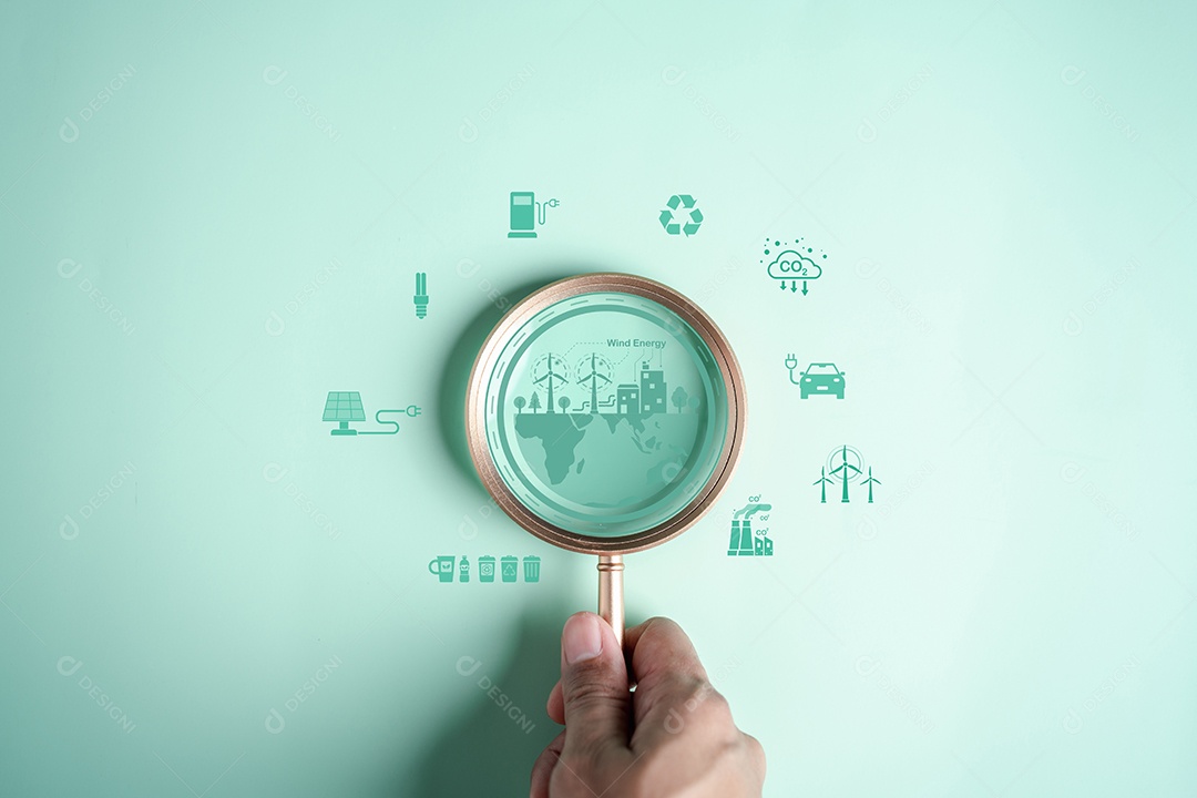 Ambiental, ambiental, social e governança em negócios sustentáveis ​​e éticos na conexão de rede