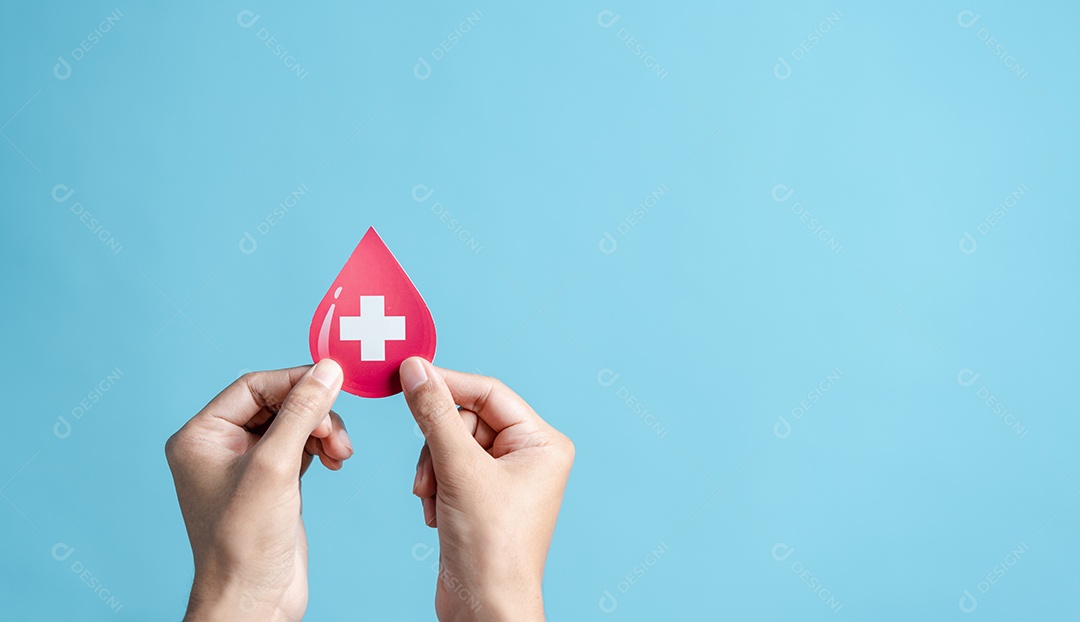 Corte de papel de gota de sangue, transfusão de sangue, dia mundial do doador de sangue