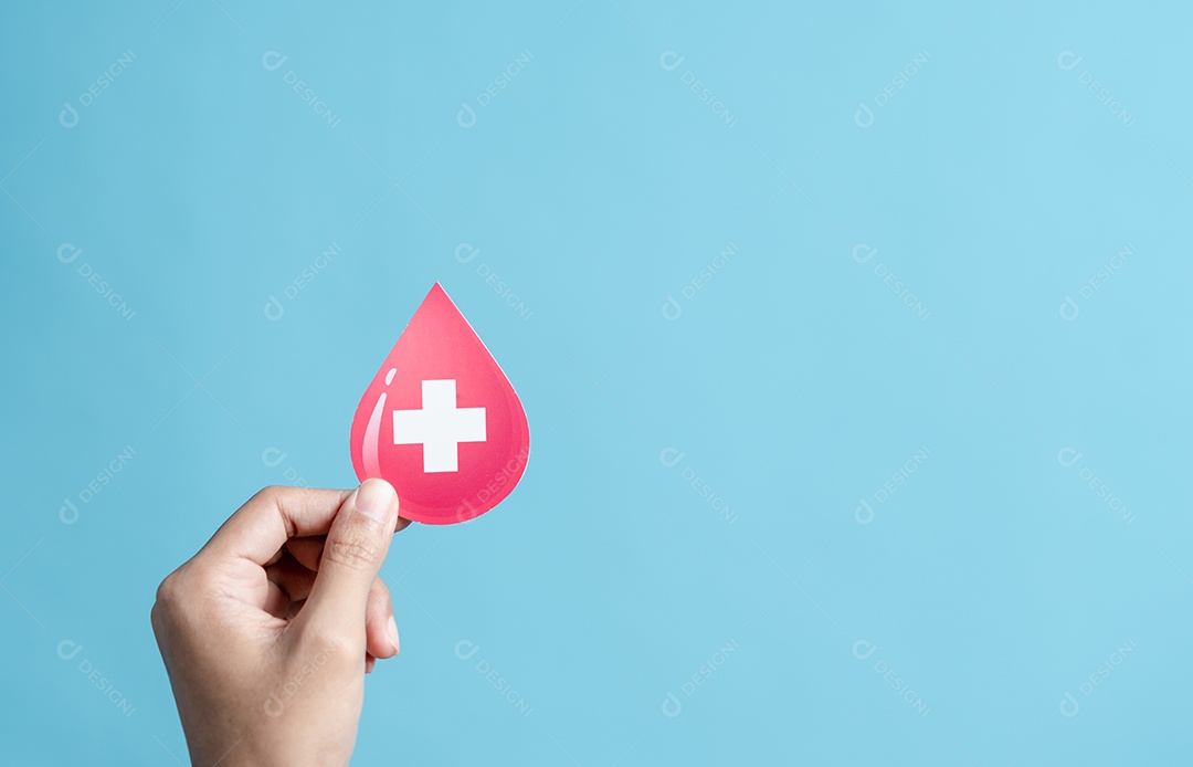 Corte de papel de gota de sangue, transfusão de sangue, dia mundial do doador de sangue