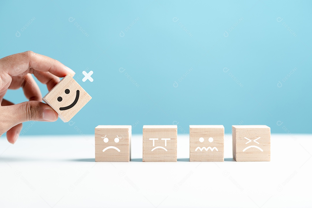 Selecione o ícone de emoção positiva, avaliação de saúde mental máxima positiva.