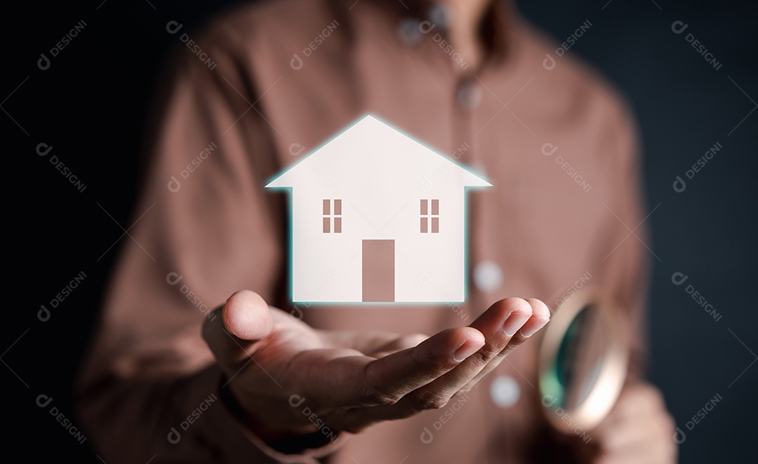 Melhor taxa de pesquisa de juros de propriedade, aumento de empréstimo de financiamento de casa selecionado pelo homem.