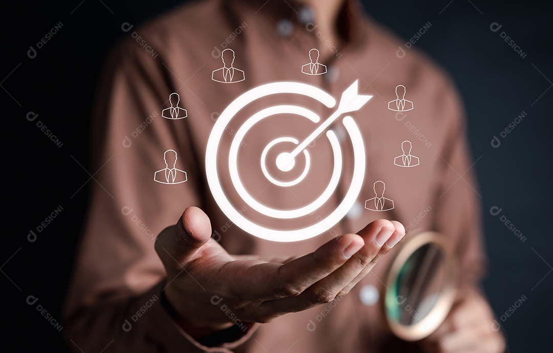 Objetivo de segmentação de negócios do conceito de conexão com o cliente.