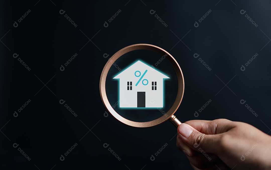 Melhor taxa de pesquisa de juros de propriedade, aumento de empréstimo de financiamento de casa selecionado pelo homem.