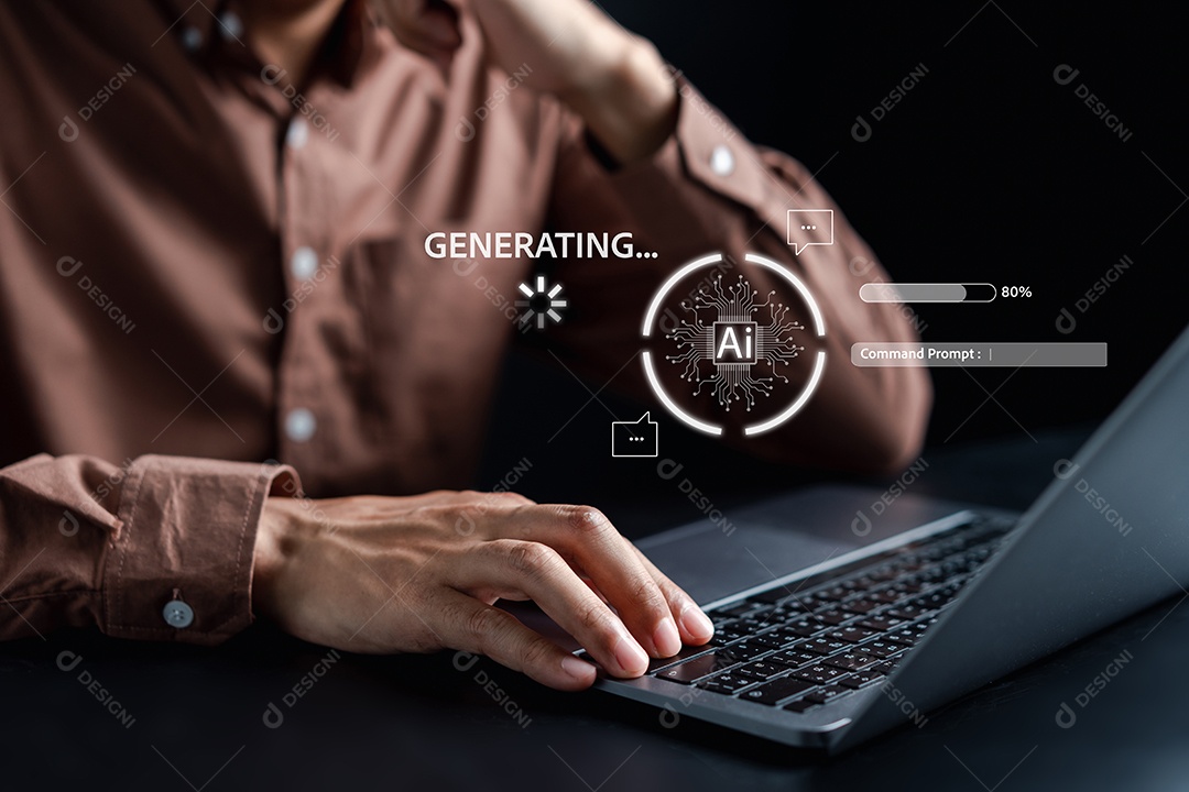 Robô ou Chatbot na inteligência do smartphone Ai.