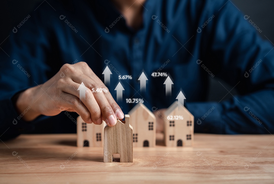 Aumento do valor do imóvel ou casa de propriedade.