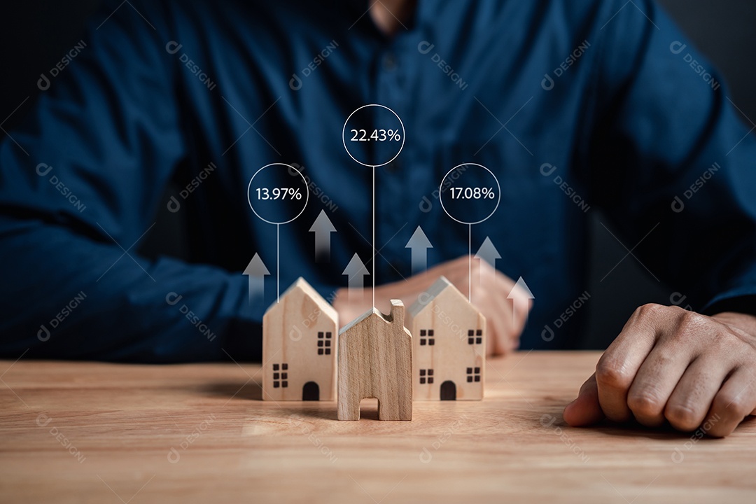 Aumento do valor do imóvel ou casa de propriedade.