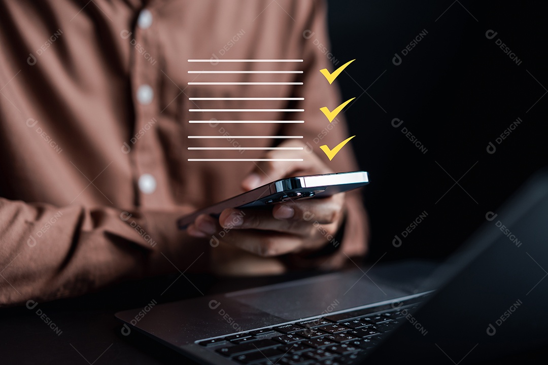 Lista de verificação Gerenciamento de qualidade com garantia de qualidade ou QA e controle de qualidade ou QC e melhoria.