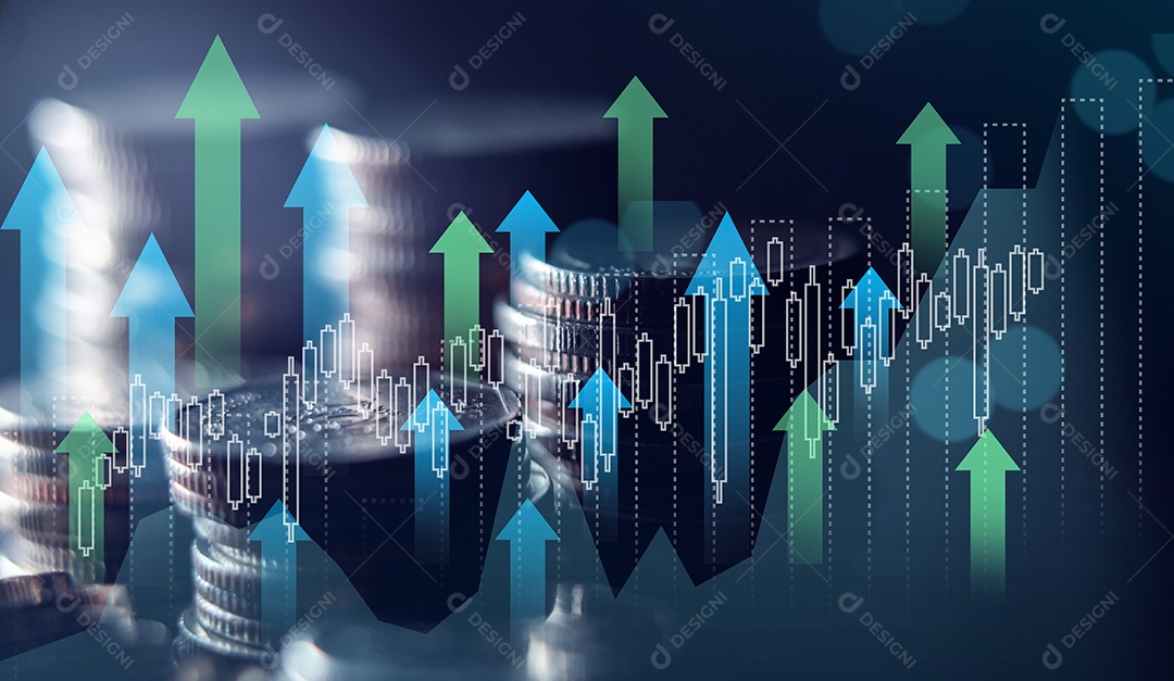 Finanças empresariais e inflação da economia de investimento, ganho de capital, crescimento econômico do dinheiro mundial.