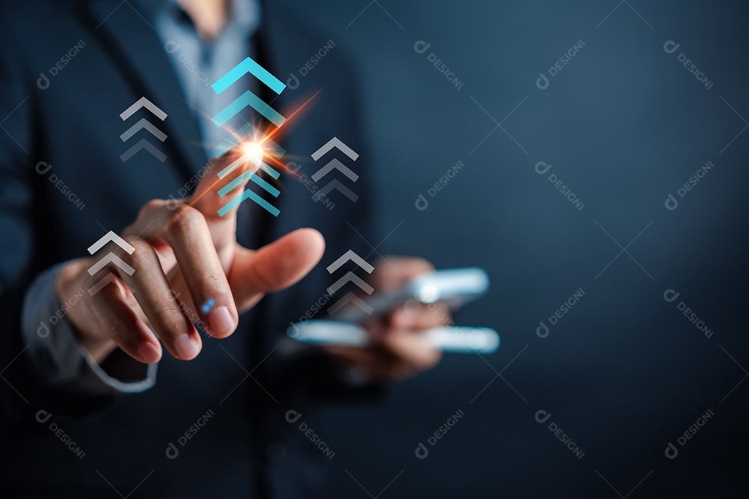 Finanças empresariais e conceito de investimento, ganho de capital crescimento econômico do dinheiro mundial.