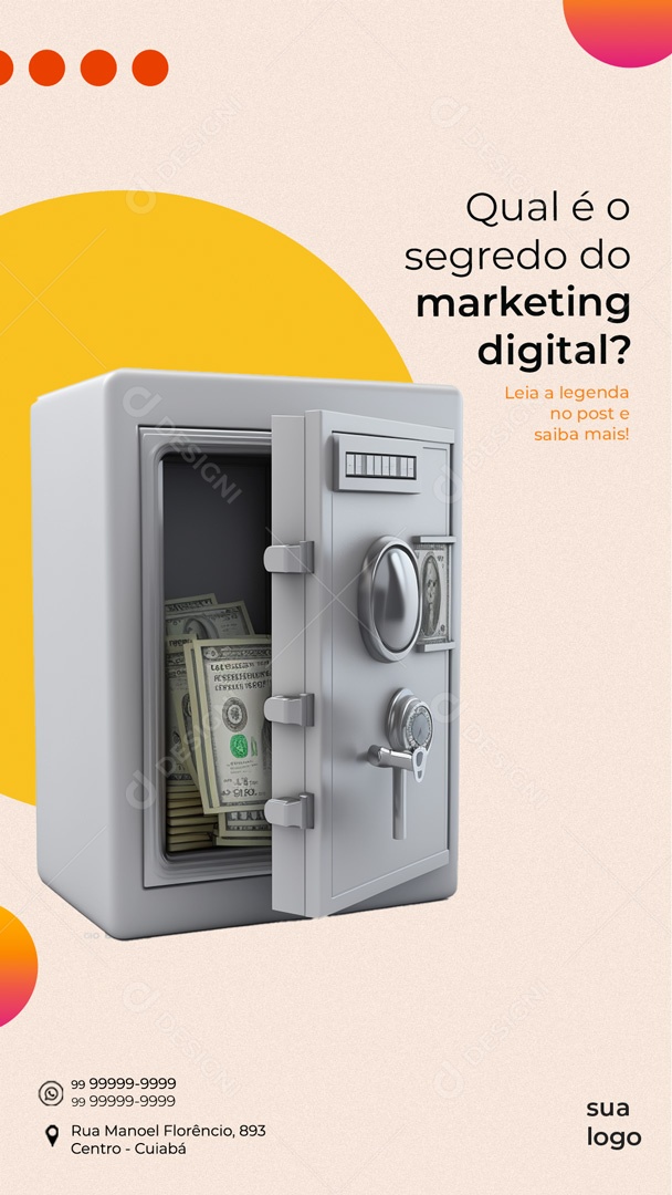 Social Media Story Marketing Digital PSD Editavel