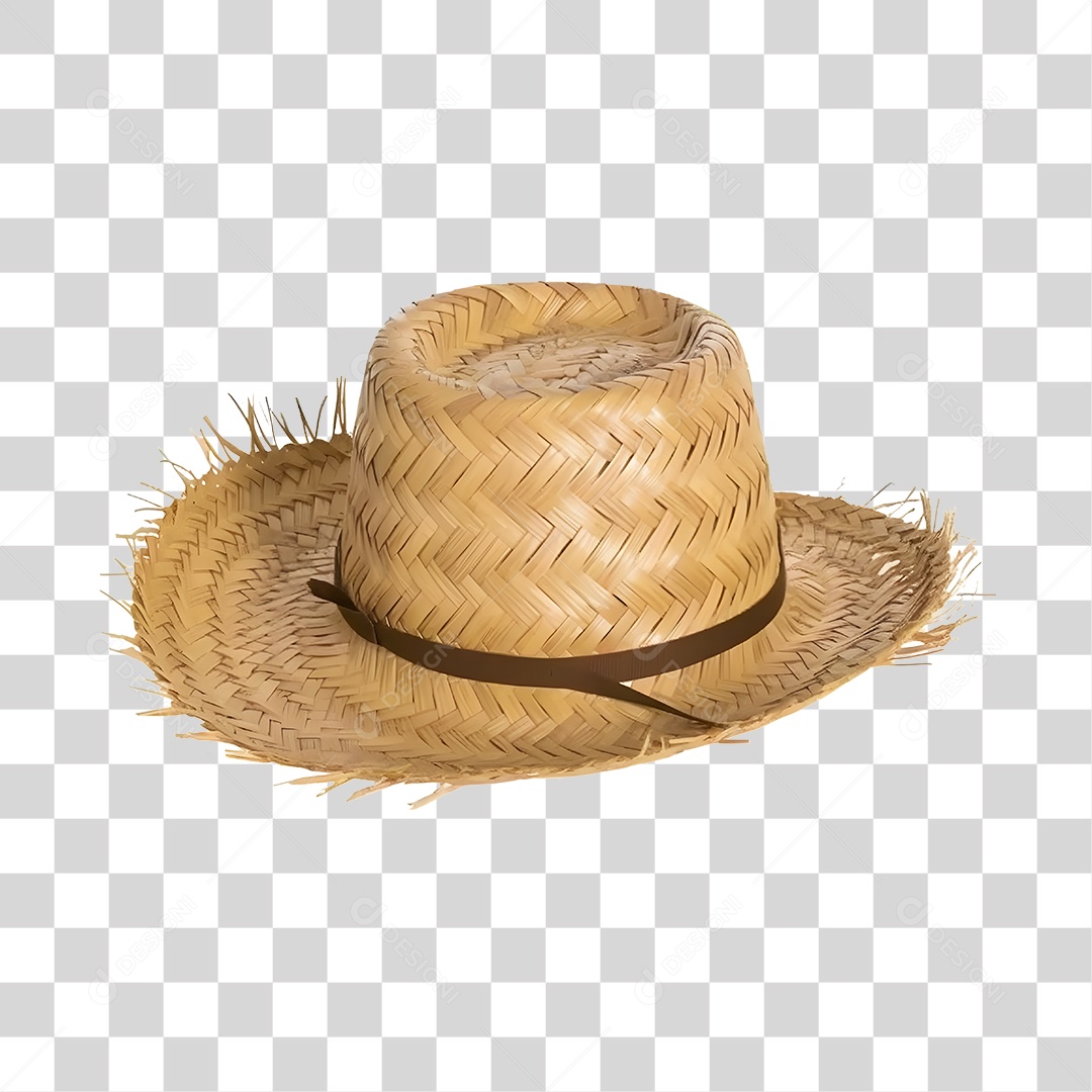 Elemento 3D Chapéu De Palha De São João Para Composição PNG Transparente