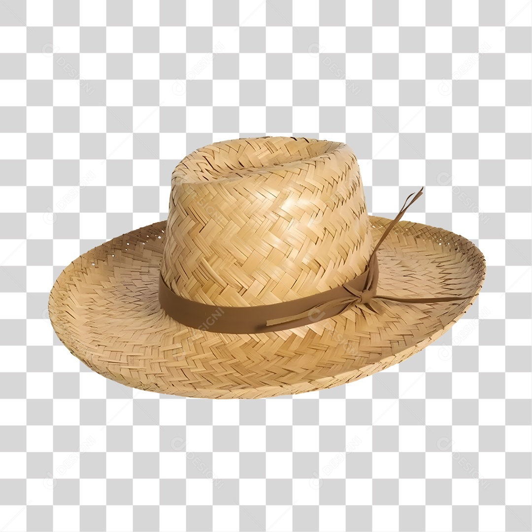 Elemento 3D Chapéu De Palha De São João Para Composição PNG Transparente