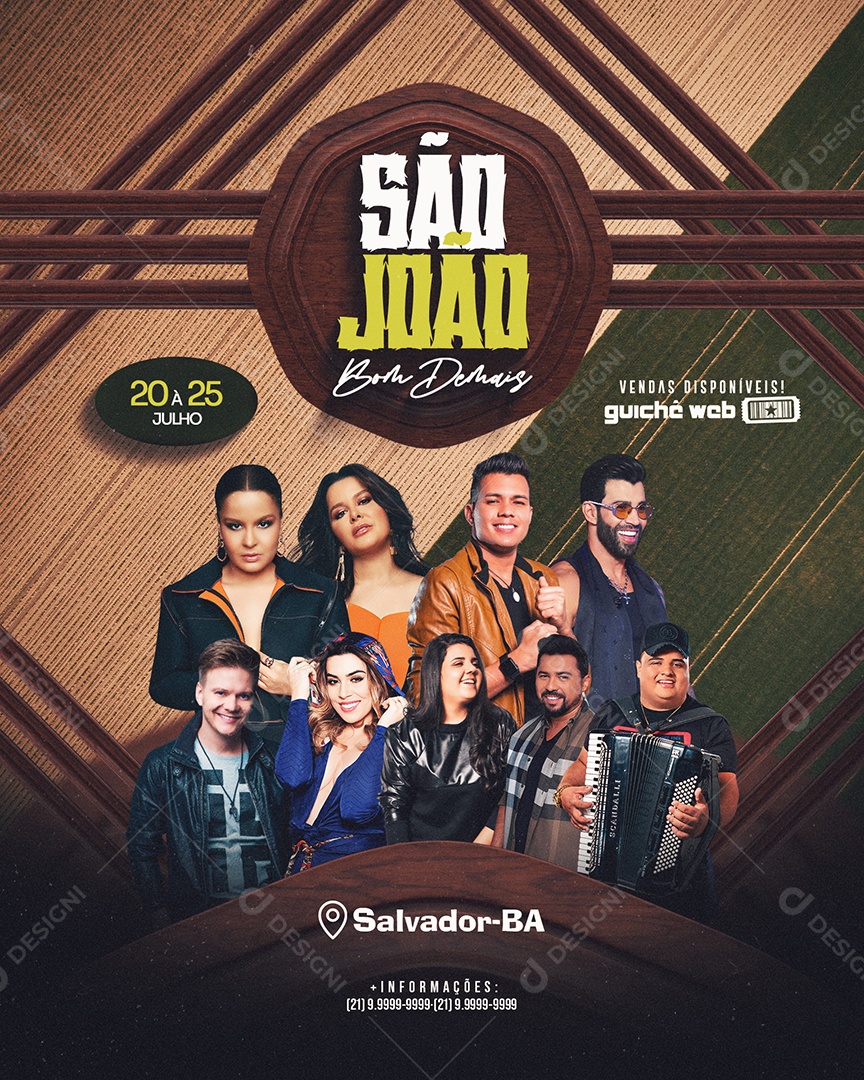 Social Media Flyer São João Bom Demais PSD Editável