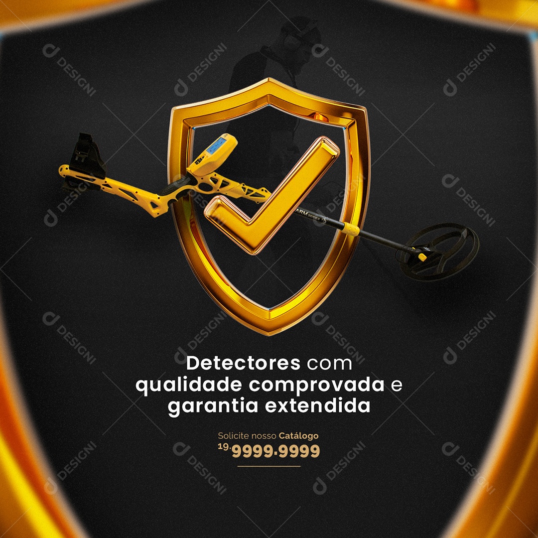 Detectores Com Qualidade Comprovada e Garantia Extendida Detector Social Media PSD Editável