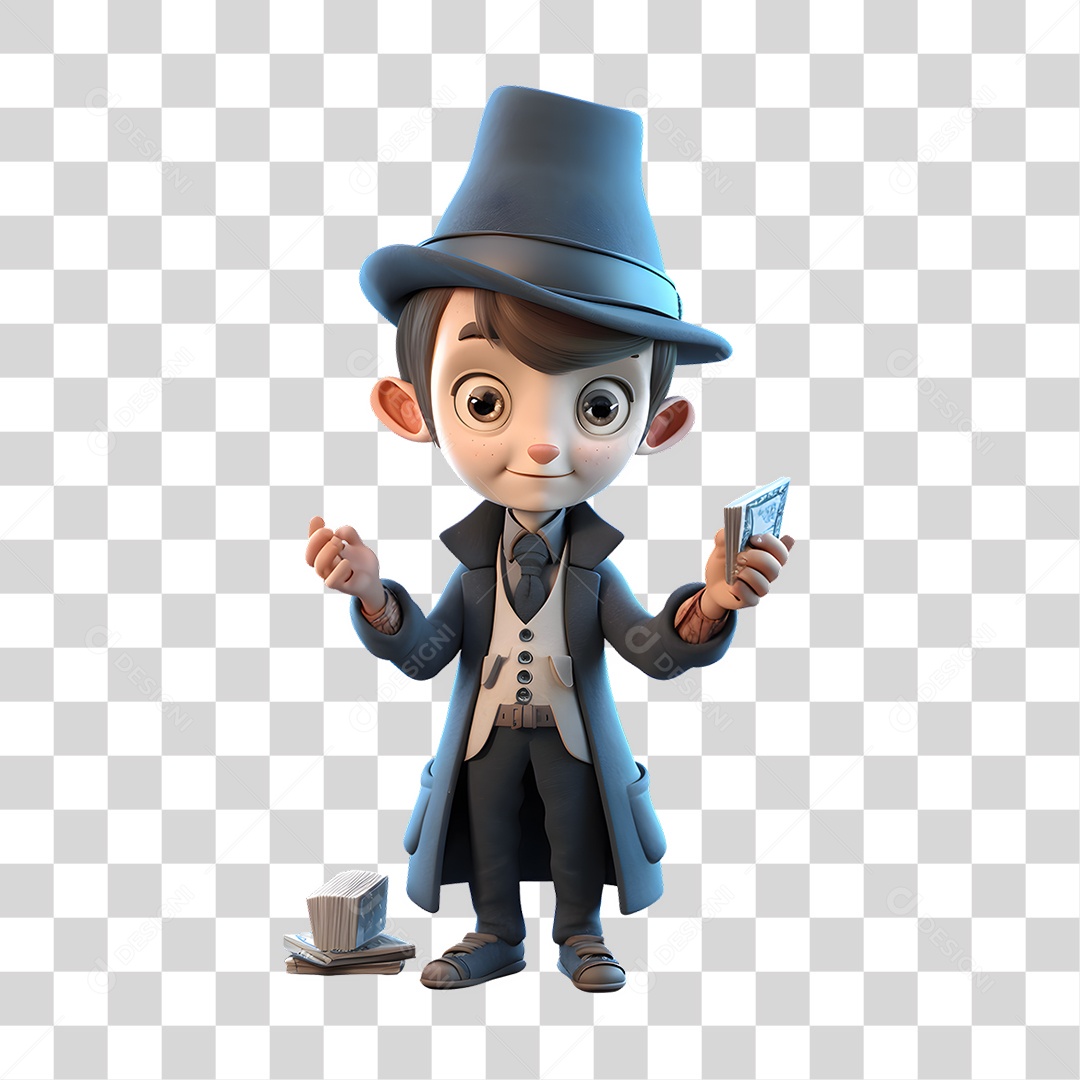 Mágico Cartola Eventos Shows 3D PNG Transparente