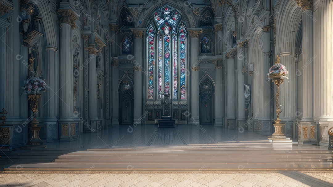 Linda imagem realista de igreja.