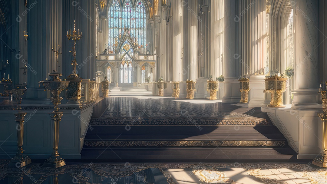 Linda imagem realista de igreja.