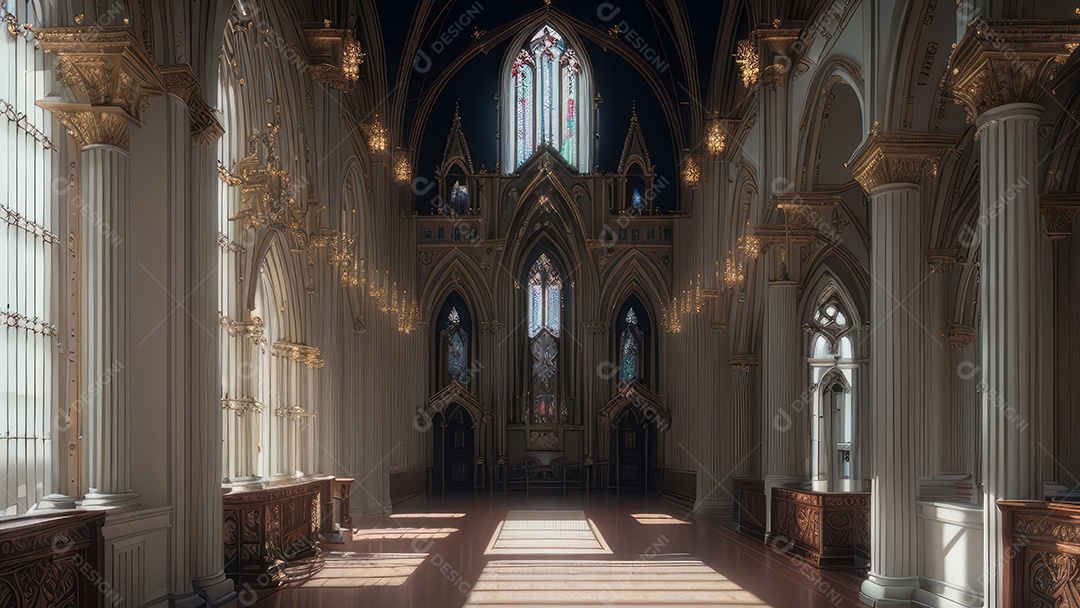 Linda imagem realista de igreja.