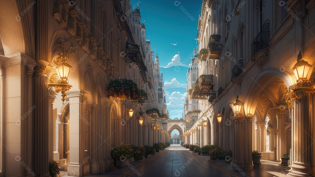 Linda imagem realista de igreja.