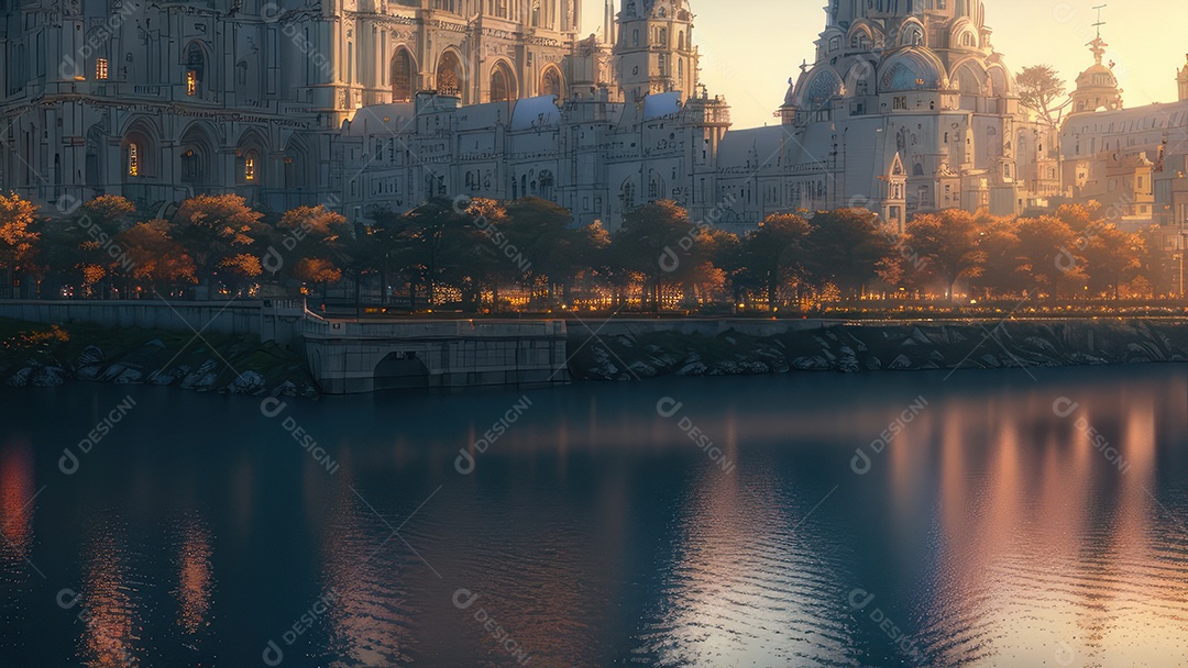 Linda imagem realista de igreja.