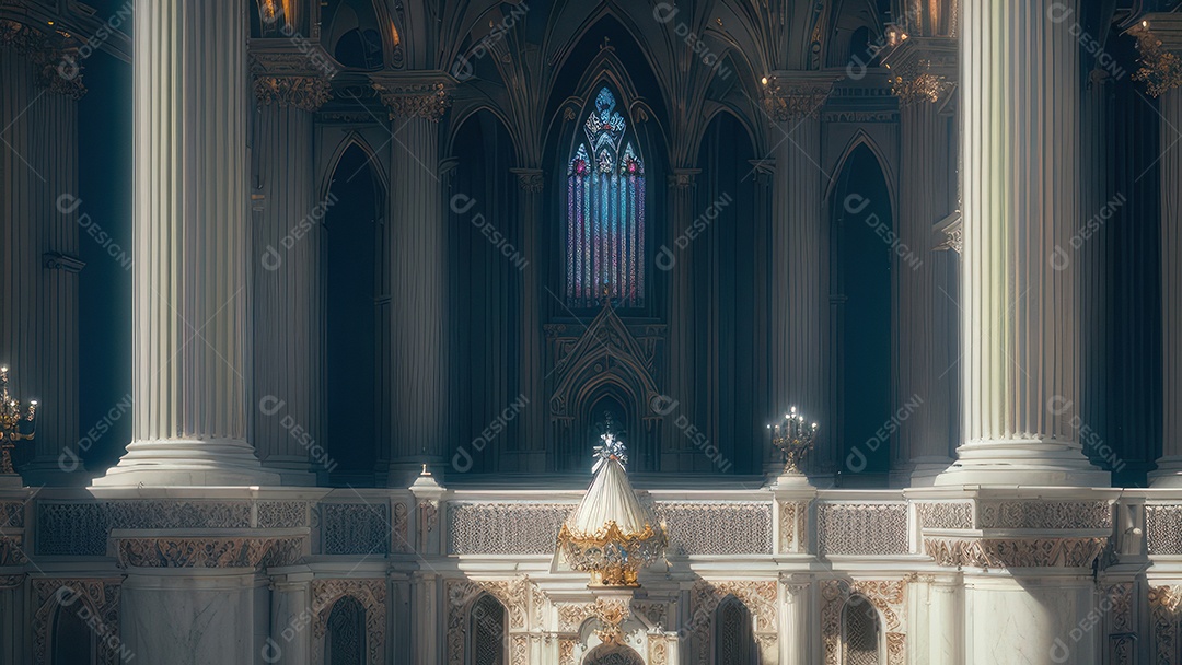 Linda imagem realista de igreja.