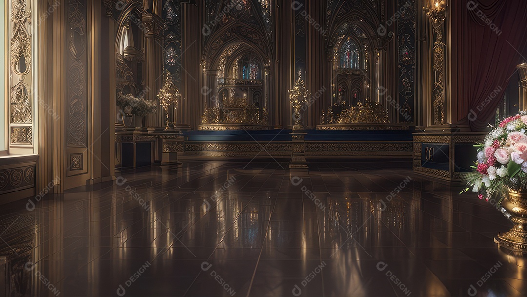 Linda imagem realista de igreja.