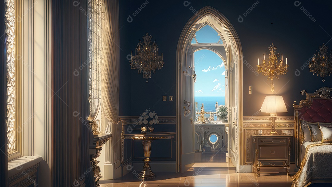 Linda imagem realista de igreja.