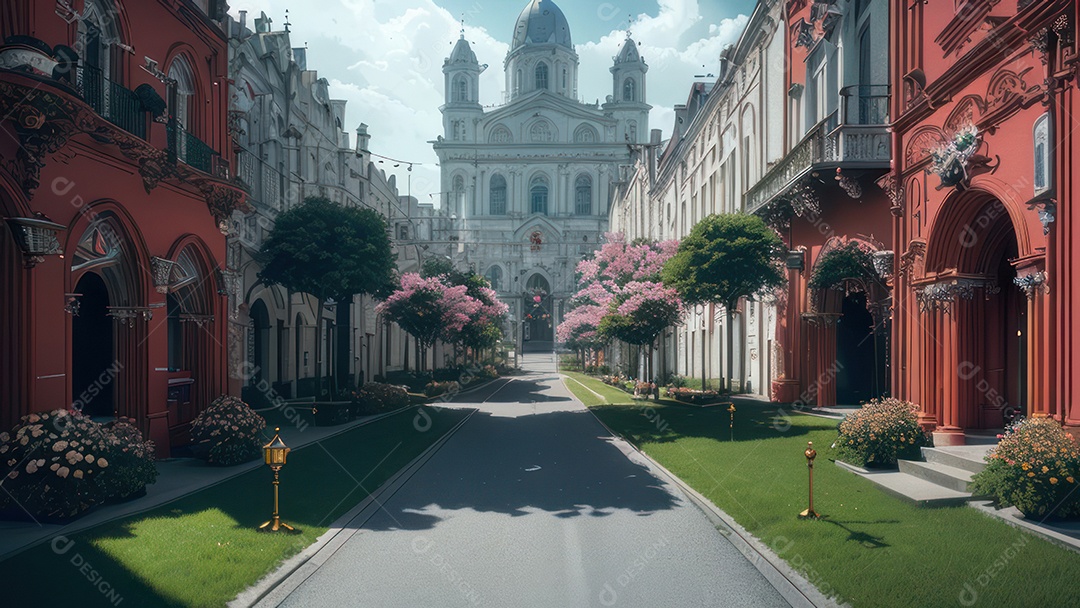 Imagem realista de cidade.