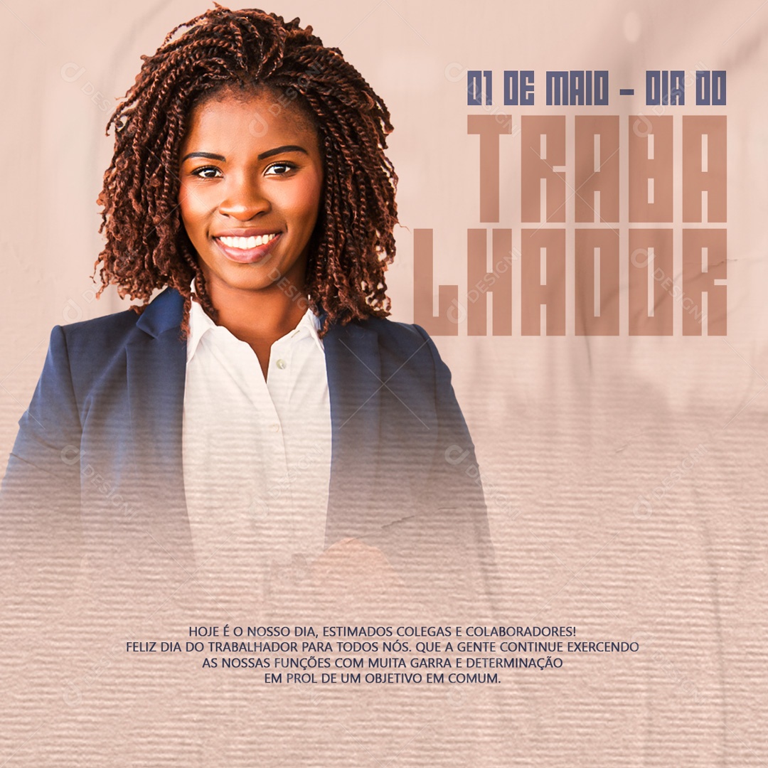 Social Media Dia Do Trabalhador Nosso Dia PSD Editável
