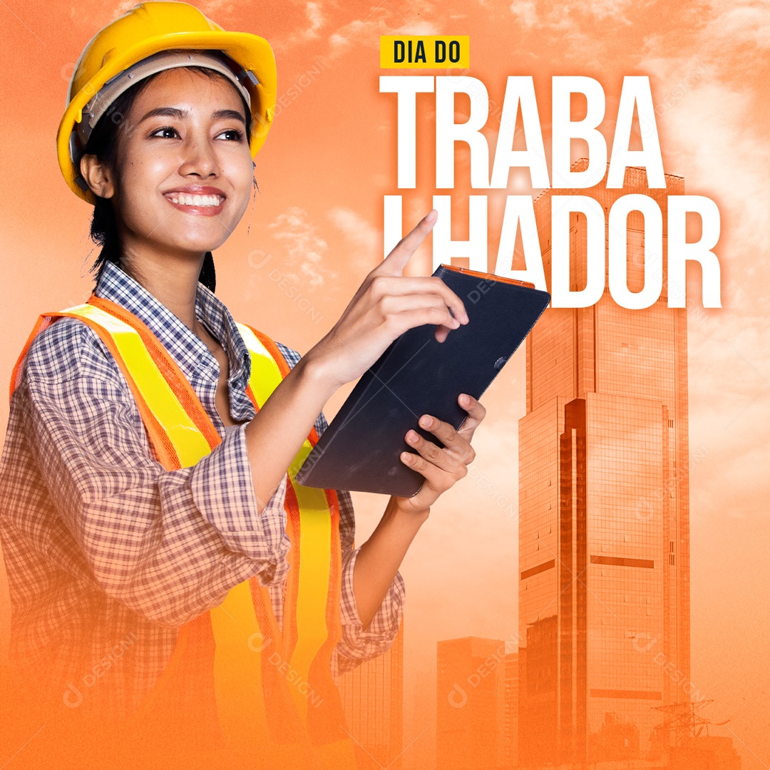 Social Media Dia Do Trabalhador 01 De Maio PSD Editavel