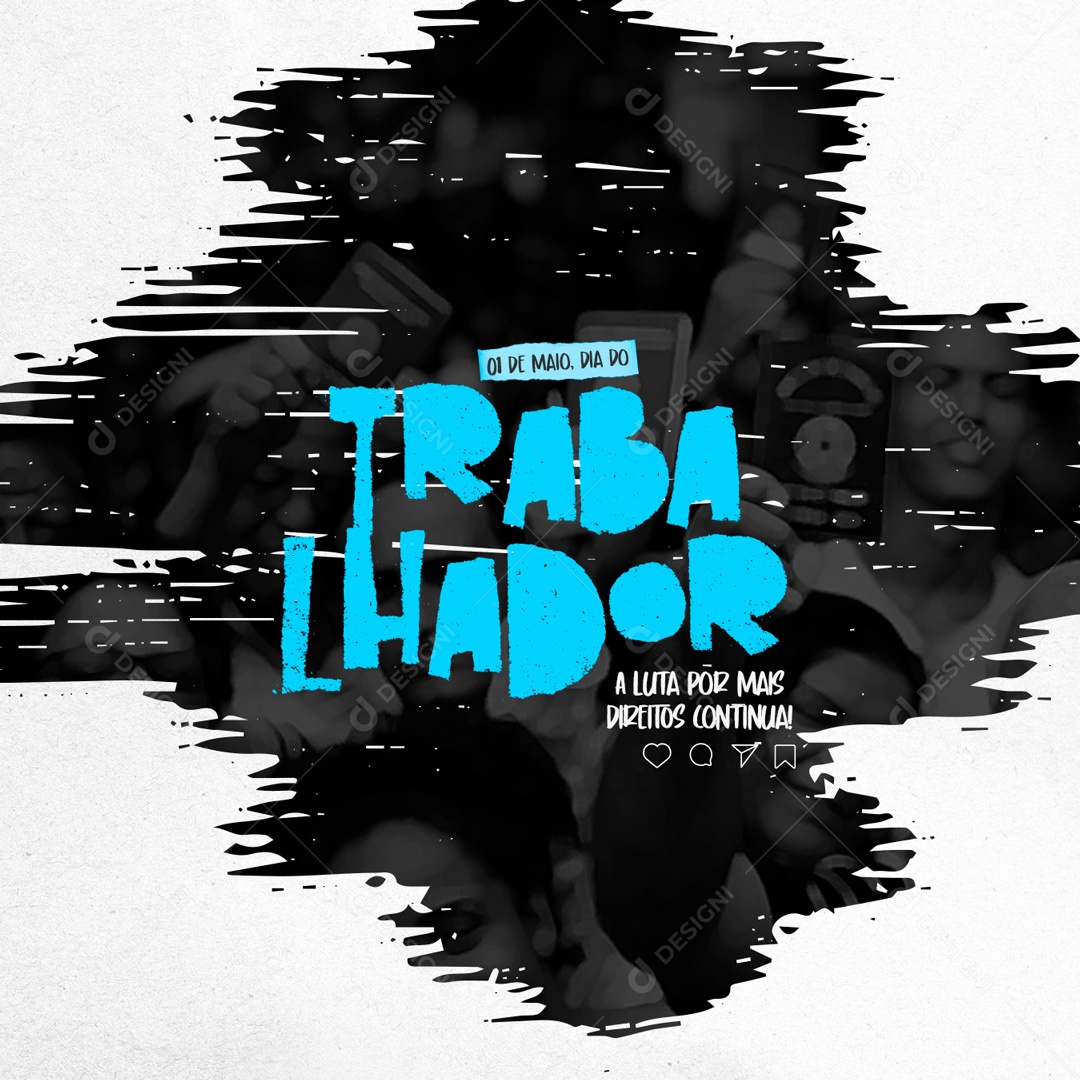 Social Media Dia Do Trabalhador 01 De Maio PSD Editavel