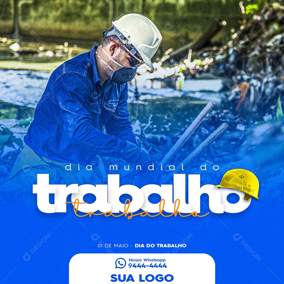 Dia Mundial Do Trabalho 1 De Maio Social Media PSD Editável