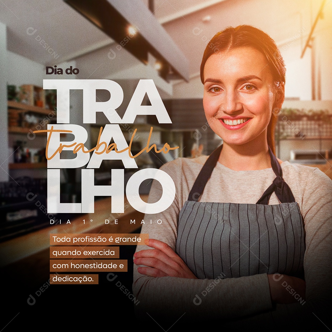 Social Media Dia Do Trabalho 1 De Maio PSD Editável