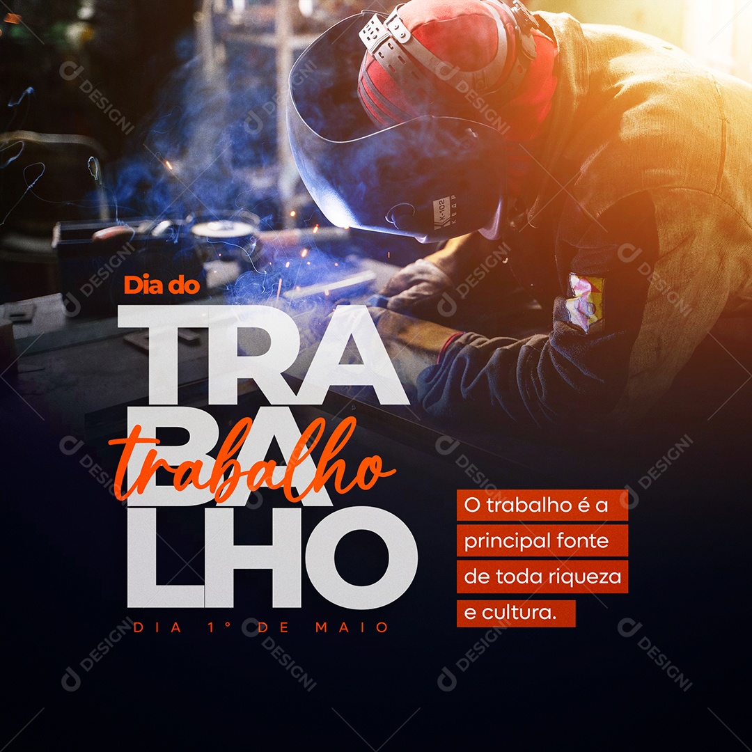 Dia Do Trabalho Dia 1 De Maio PSD Editável