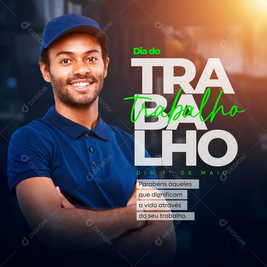 Social Media Dia 1º De Maio Dia do Trabalho PSD Editável