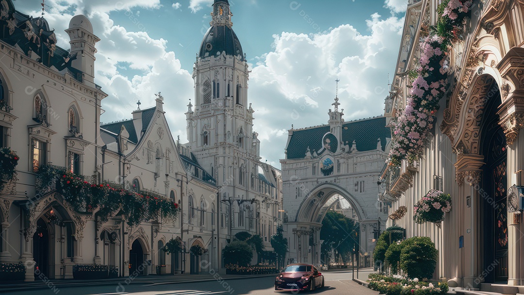 Imagem realista de cidade.