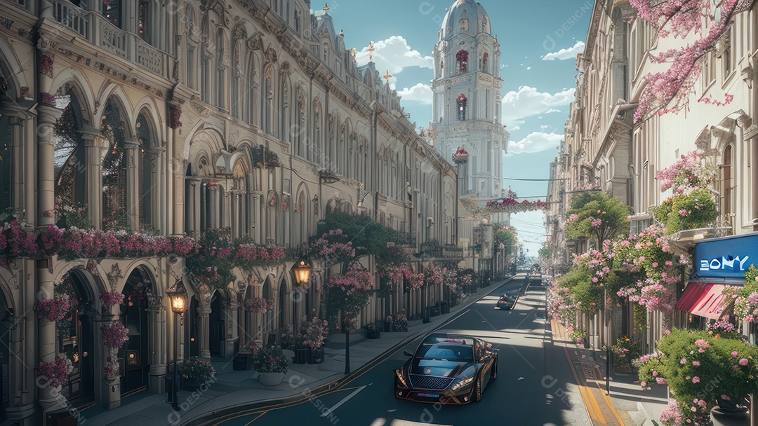 Imagem realista de cidade.