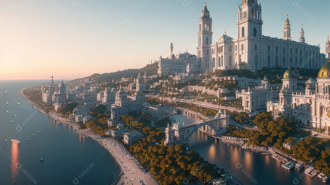 Imagem realista de cidade.