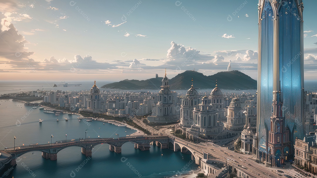 Imagem realista de cidade.