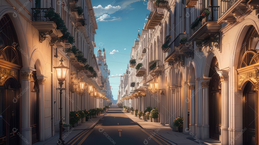 Imagem realista de cidade.