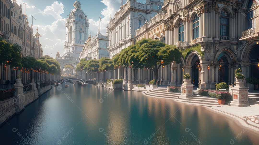 Imagem realista de cidade.