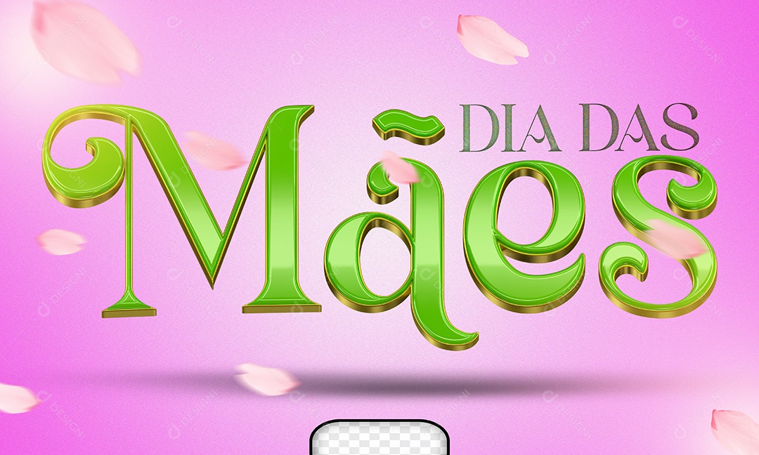 Texto 3D Para Composição Dia Das Mães PSD