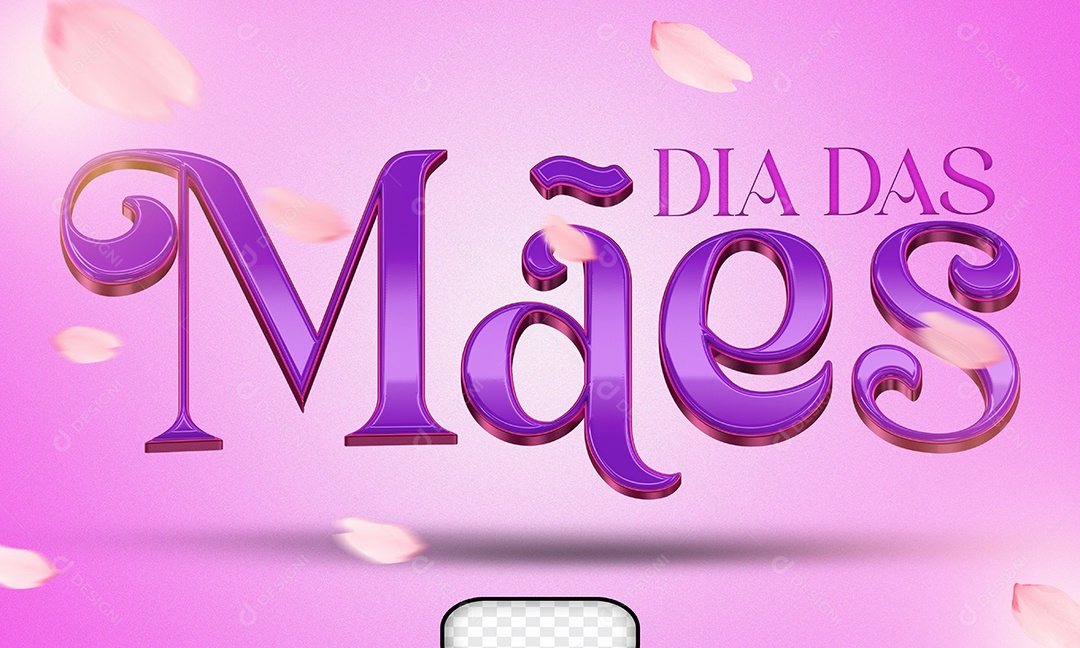 Texto 3D Para Composição Dia Das Mães PSD