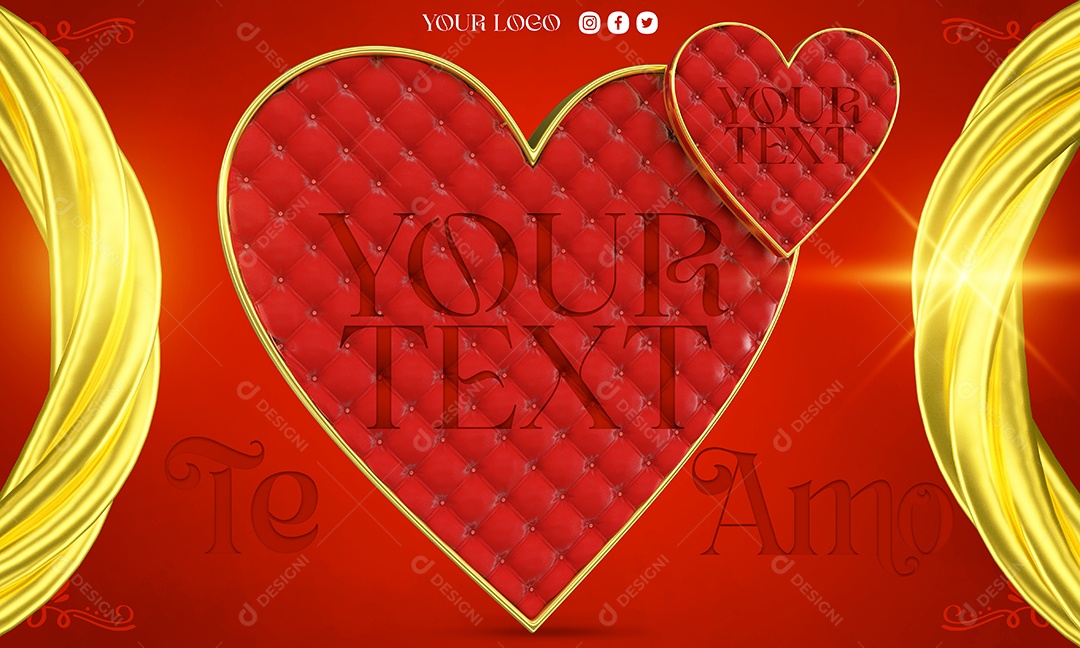 Selo 3D Para Composição de Dia Das Mães PSD