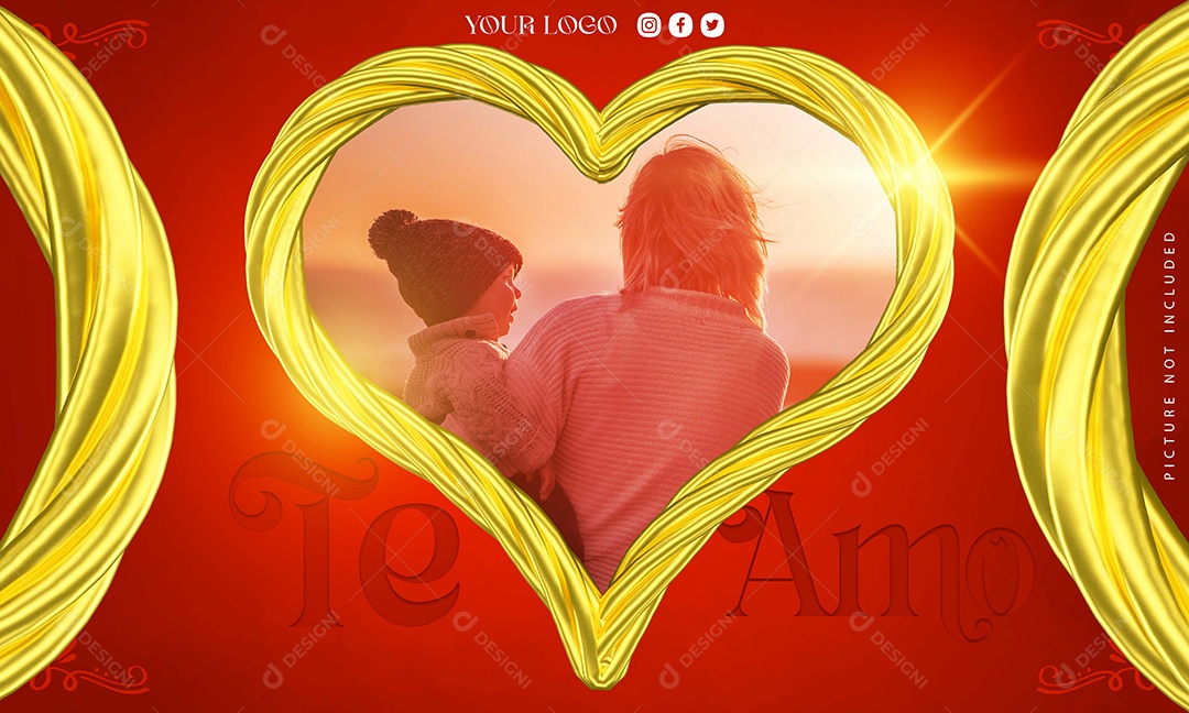 Elemento 3D Para Composição de Dia Das Mães PSD