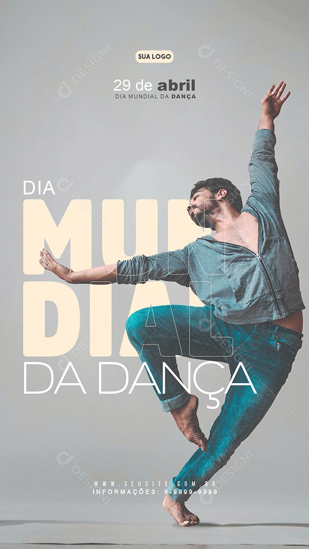 Story Dia Internacional Da Dança 29 De Abril Social Media PSD Editável