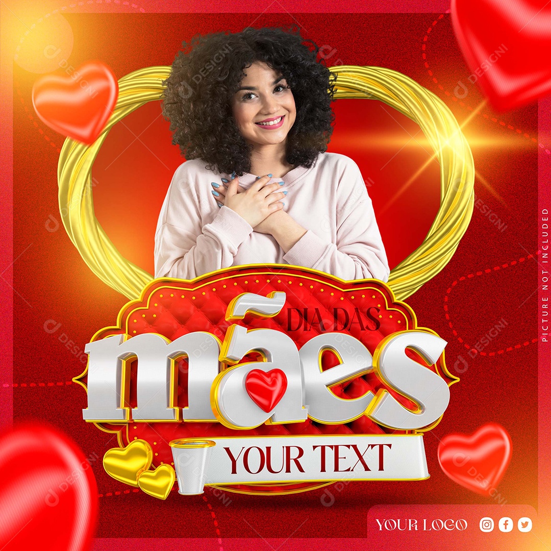 Feliz Dia Das Mães 14 de Maio Social Media PSD Editável