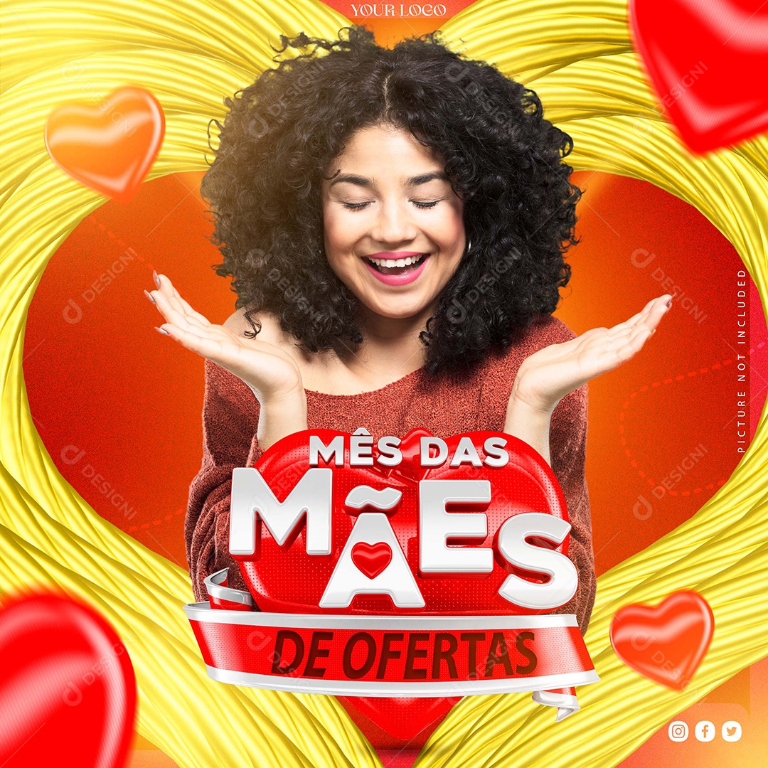 Mês Das Mães De Ofertas Venha Conferir Social Media PSD Editável